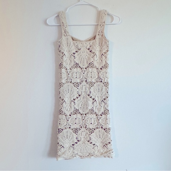 Intimately Free People Lace Medallion Stretch Bodycon Dress Cream - Picture 4 of 8